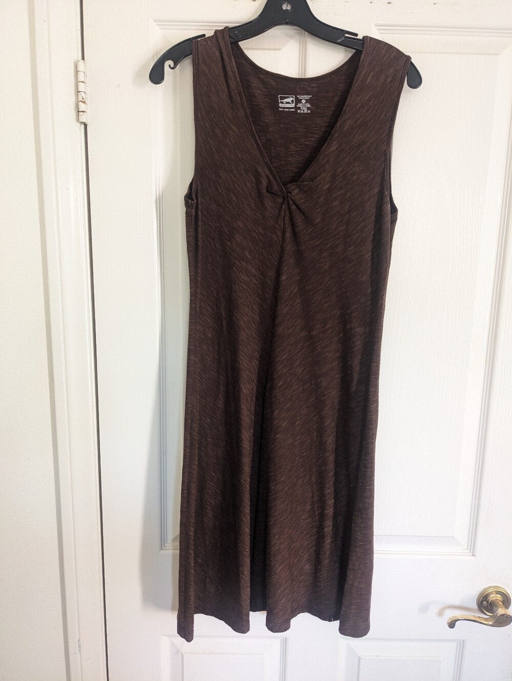 Horny Toad Sleeveless Brown Knot-Front Women’s Dress